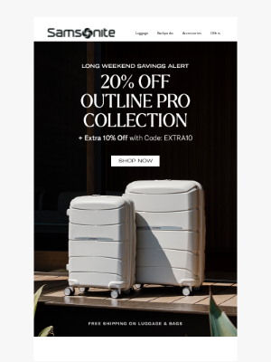 Samsonite - Exclusive Offer: Iconic Outline Pro + Free Shipping