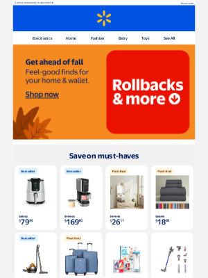 Walmart - New season, new Rollbacks 🍁🧡