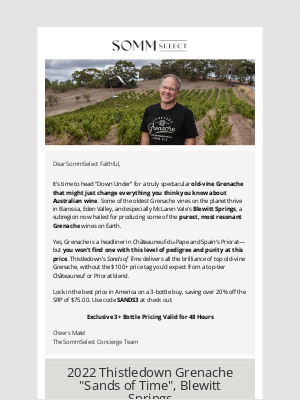 SommSelect - Greatest Old-Vine Grenache for the Price? Thistledown’s “Sands of Time” Rocks!