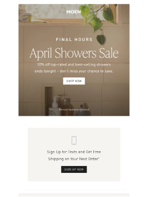 Moen - FINAL HOURS | Save 10% Today!