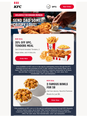 KFC - 35% off Meal — Make Dad Smile💙🍗🎁