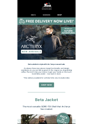 Tiso (United Kingdom) - JUST IN: Arc'teryx New Arrivals