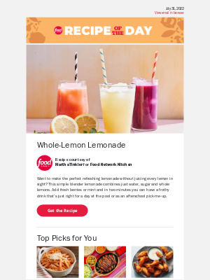 Food Network - The Easiest Whole-Lemon Lemonade