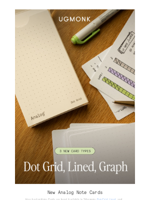 Ugmonk - ✨ New Release: Dot Grid, Lined, and Graph