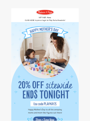 Melissa & Doug LLC - Last Chance: Save 20% + Celebrate Moms