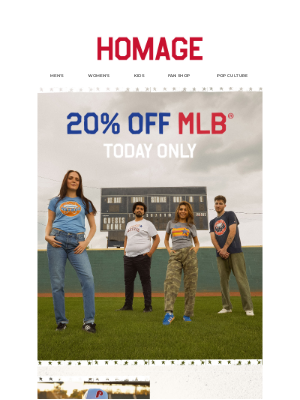 HOMAGE - One-day only ⚾️ 20% OFF MLB