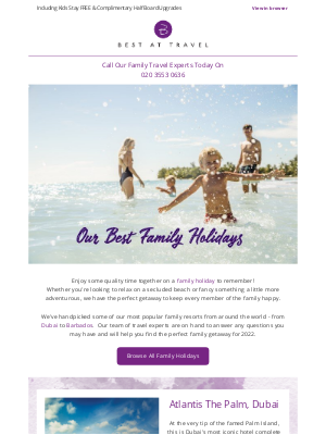 Best At Travel (UK) - ✈ Our Best Family Holiday Offers For 2022   💜