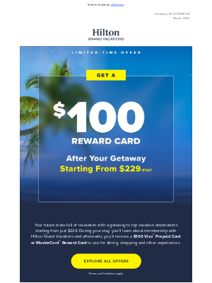 Hilton Hotels & Resorts - A $100 Reward Card Is In Your Future 🔮
