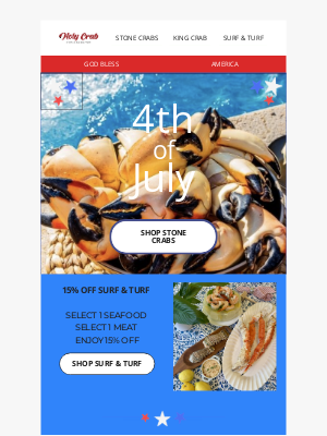 Holy Crab Delivery - Celebrate 4th of July with a Deal! 🦀🇺🇸