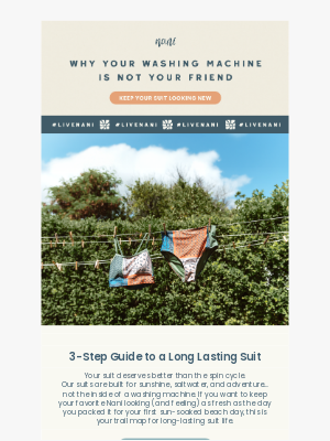 Nani Swimwear - Why the Washing Machine Is Not Your Friend ❌