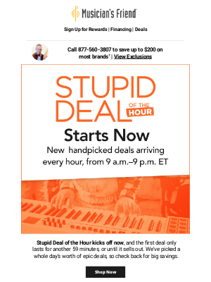 Musician's Friend - Starts NOW: Stupid Deal of the Hour