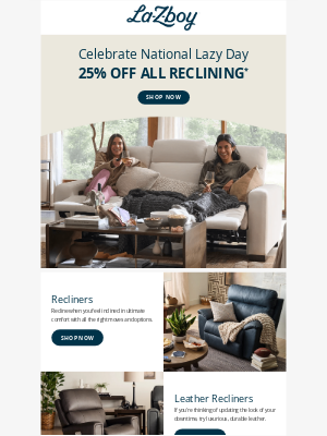 La-Z-Boy - → FINAL WEEKEND ← Take 25% Off All Reclining