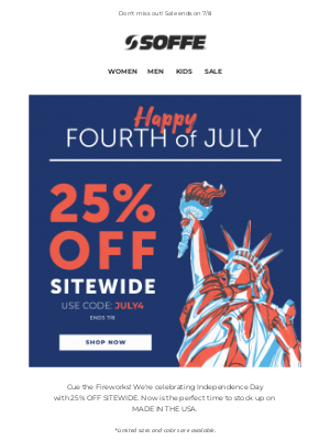 Soffe LLC. - 4th of July | Save 25%