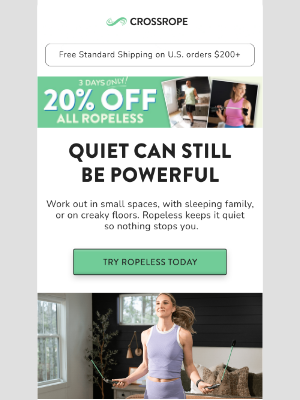 Crossrope - Early birds + night owls 🌙☀️ – Ropeless is 20% OFF
