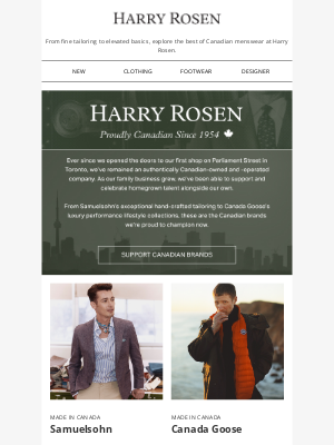 Harry Rosen - SHOP LOCAL 🍁 7 Canadian Brands to Support Now