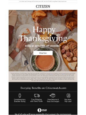 Citizen Watch Company - Happy Thanksgiving from Citizen