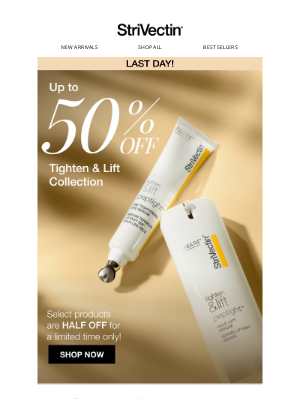 Up to 50% OFF Ends Tonight