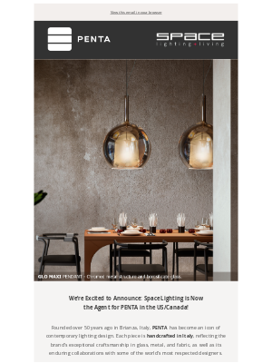 Flos  - Introducing PENTA: Now Represented by Space Lighting in the US/Canada.