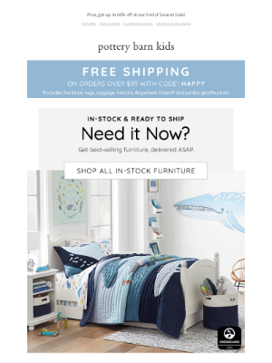 Pottery Barn Kids - Can't Wait? These Are in Stock & Ready to Ship TODAY