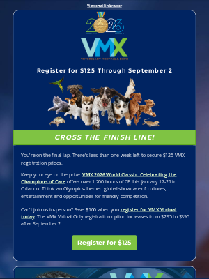 NAVC - Join Patrick Dempsey at VMX!