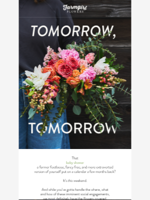 Farmgirl Flowers - checks calendar  👀