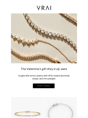 Vrai & Oro - Tennis fine jewelry for Valentine's Day