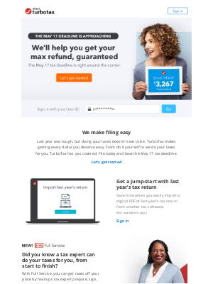 Intuit - Your Refund Is Waiting: This Is a Friendly Reminder About the Tax Deadline