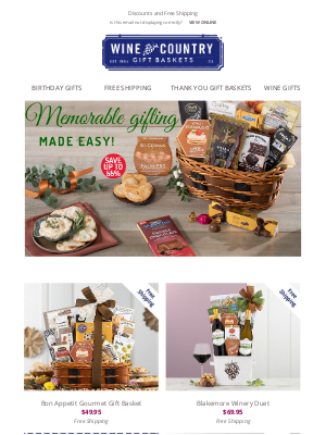 WineCountryGiftBaskets - Memorable gifting made easy!