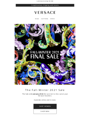 Versace - FW21 Sale: Last Call
