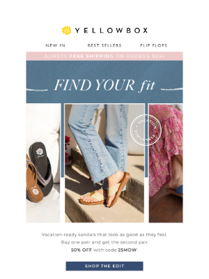 Yellow Box Shoes - Find Your Fit: Vacation-ready essentials just for you 🩴
