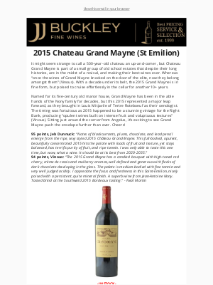 JJ Buckley Fine Wines - 95pt Decade-Old Bordeaux - “wow, what a wine”