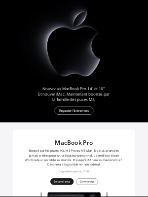 Apple (France) - Découvrez toutes les annonces de l’évènement Apple.