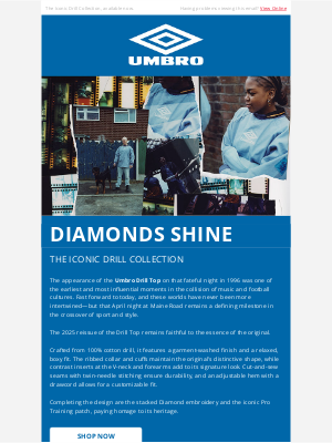 Umbro (United Kingdom) - Born Here, Worn Everywhere.
