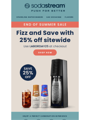 SodaStream - End of Summer Sale: Save 25% on Your Favorites