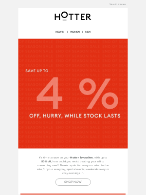Hotter Shoes (United Kingdom) - End of Season Sale starts now!