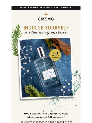 Cremo - A luxurious cologne, luxuriously free