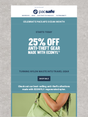 Pacsafe - The Wait is Over: 25% Off Starts Today