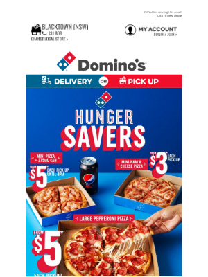 Domino’s Pizza Enterprises (AU) - Satisfy Your Hunger With Domino's Hunger Savers Range!