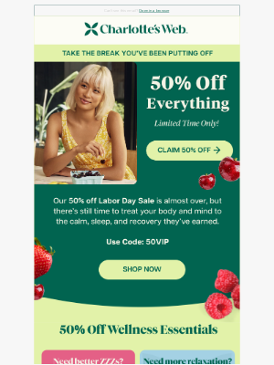 Charlotte's Web - 🌿 Save 50% on Calm, Sleep & More