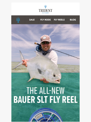 tridentflyfishing.com - New Bauer SLT Fly Reel