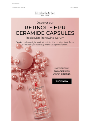 Elizabeth Arden USA - Capsules 30% Off—Just Through the Weekend