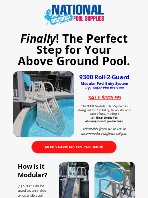 National Discount Pool Supplies - Finally!  The perfect step for your above ground pool ☀️
