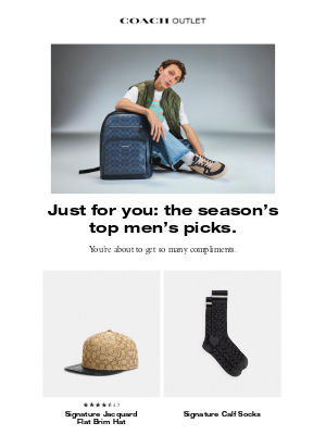 Coach Outlet - You've Landed Our Latest Men's Picks