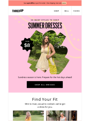 thredUP - Heat wave incoming: dresses from $8.