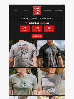 NineLineApparel - Time's Almost Up for These Designs!