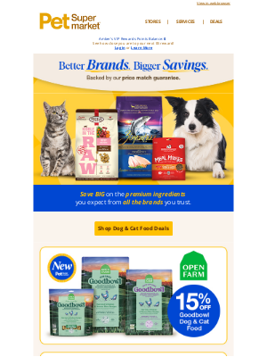 Pet Supermarket - Up to 💲15 OFF Dog & Cat Food! 🥩🐟