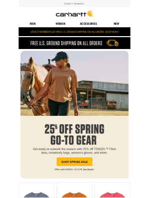 Carhartt - Women’s Spring Sale: 25% off your faves