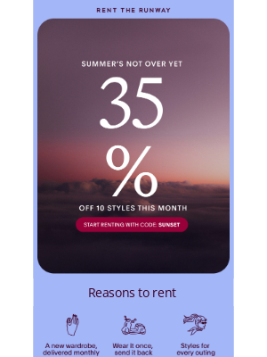 Rent the Runway - Last summer hurrah!