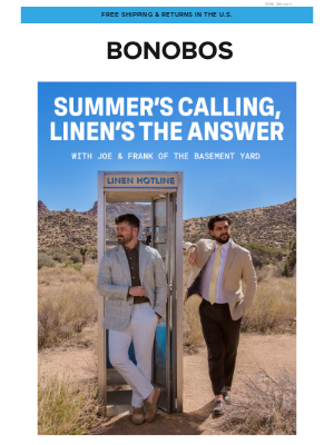 Bonobos - Be Cool, Wear Linen: With The Basement Yard.