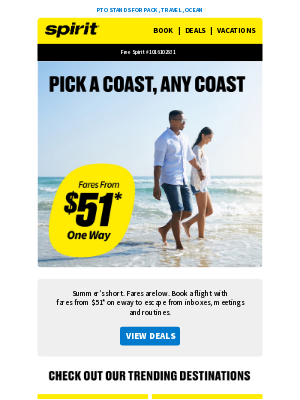 Spirit Airlines - Sunshine is on—book $51* summer fares